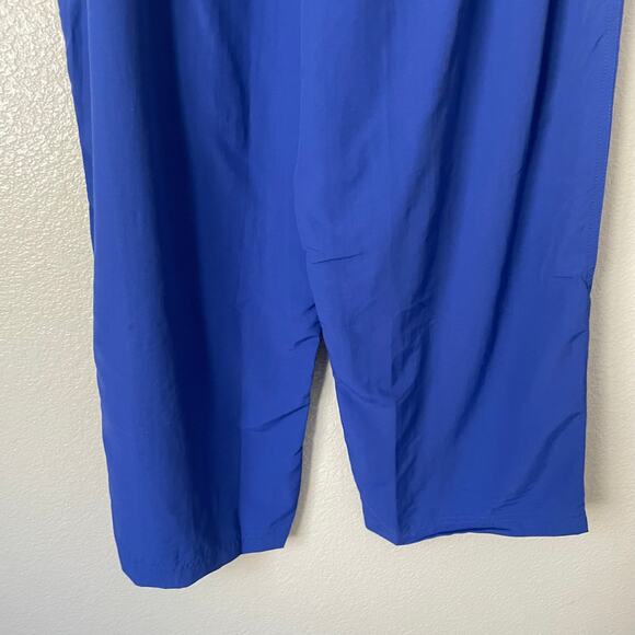LL Bean Pants‎ Womens Large Royal Blue Supplex Cropped Wide Leg Outdoor Hiking - Picture 8 of 12